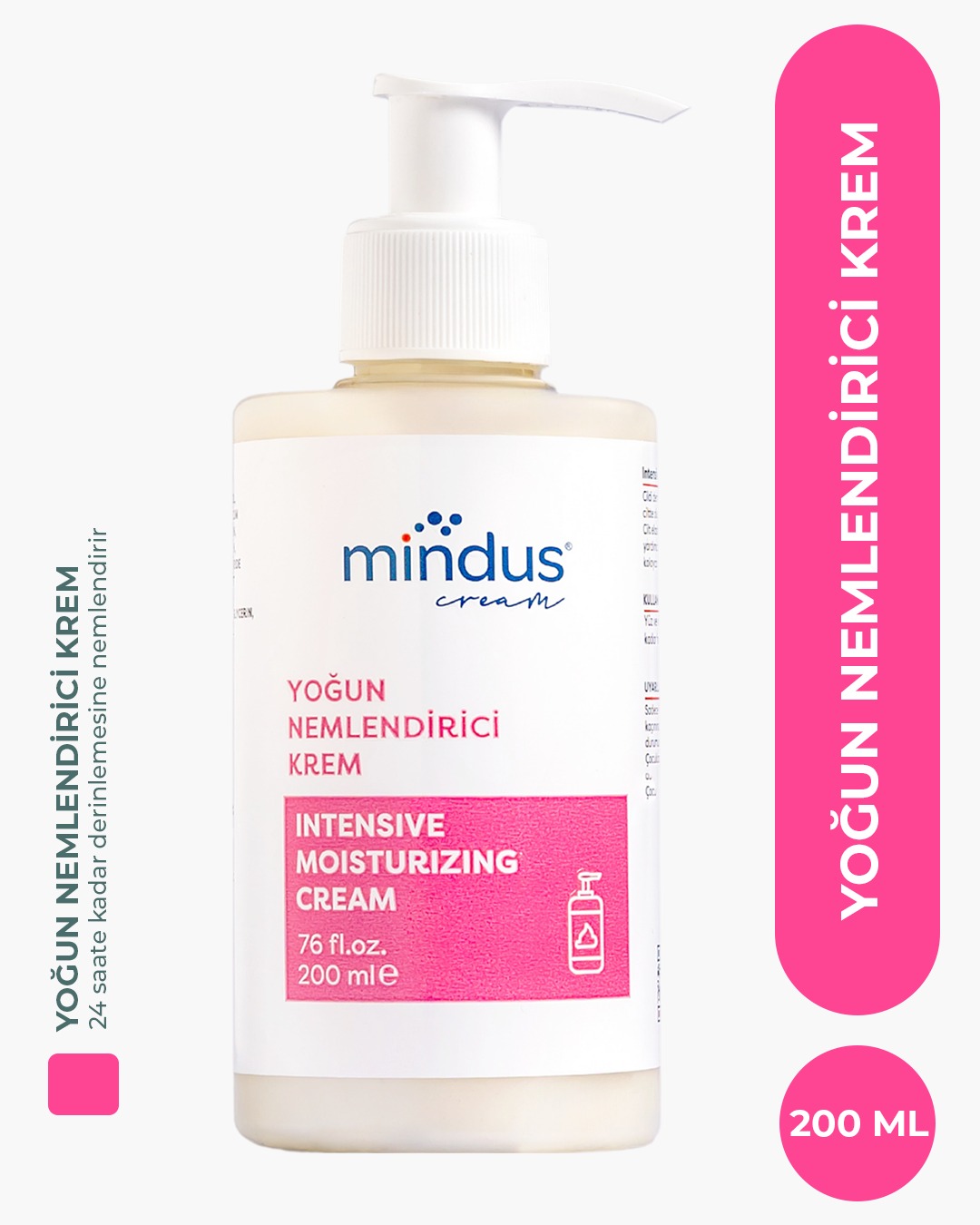 mindus Normal ve Kuru Ciltler için Yoğun Nemlendirici Yüz ve Vücut Bakım Kremi 200 ml