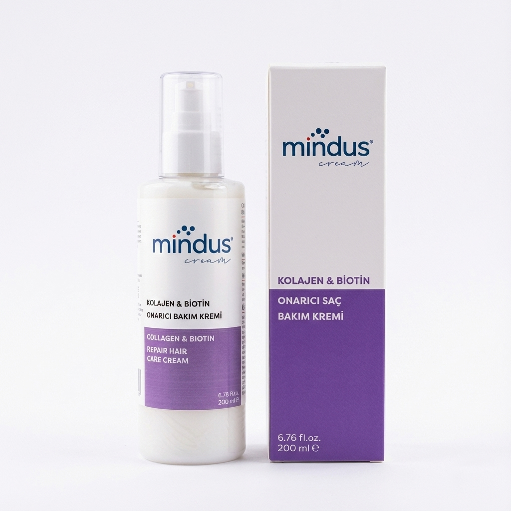 Mindus Kolajen & Biotin Onarıcı Saç Bakım Kremi 200 ml