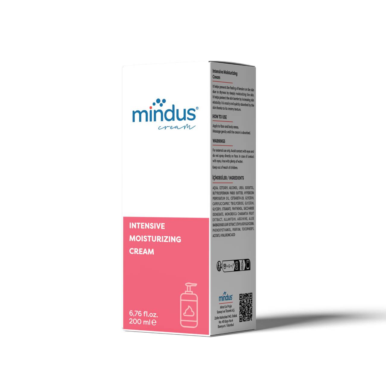 mindus Normal ve Kuru Ciltler için Yoğun Nemlendirici Yüz ve Vücut Bakım Kremi 200 ml