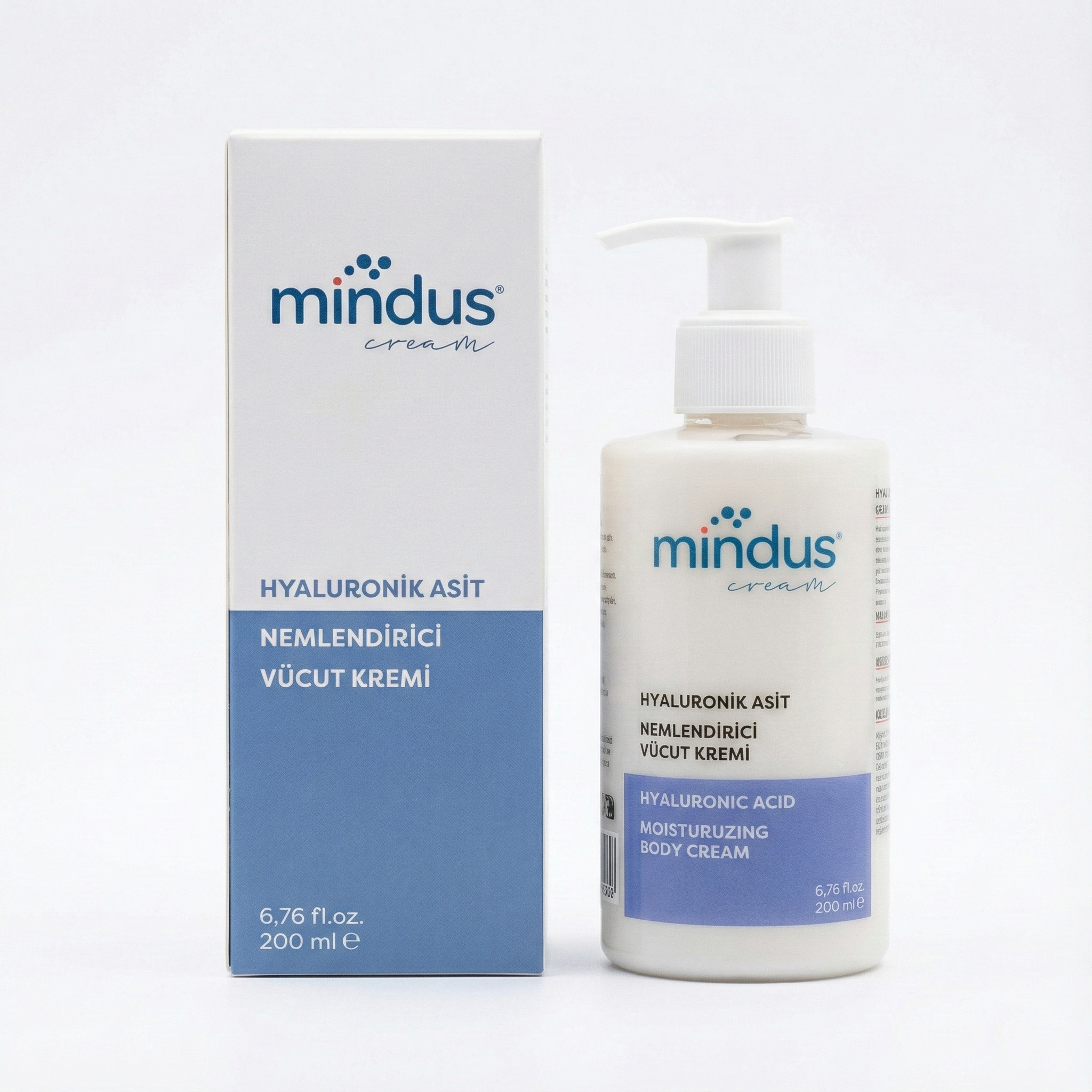 Mindus Hyaluronik Asit İçeren Nemlendirici Vücut Kremi 200 ml