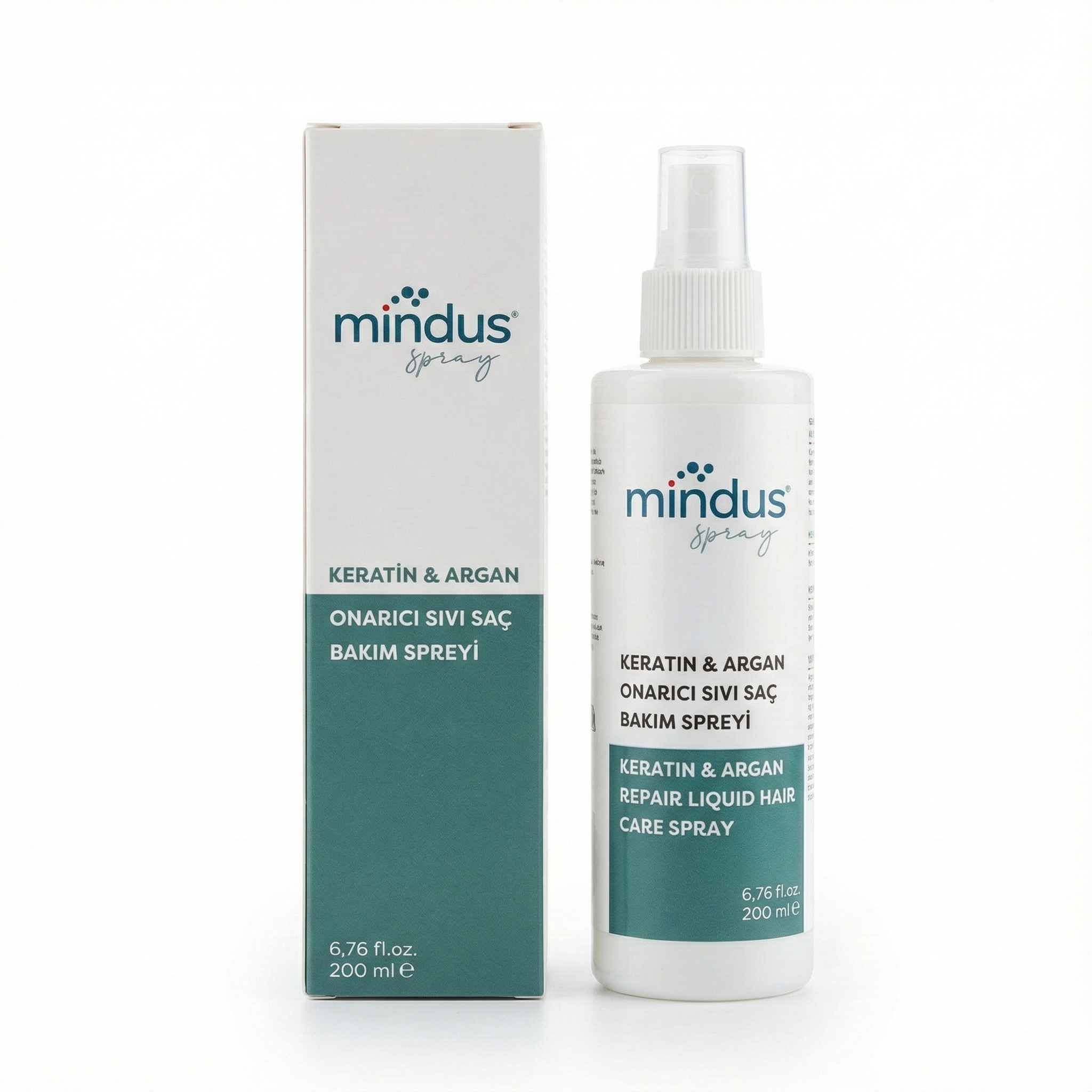 Mindus Keratin & Argan Onarıcı Sıvı Saç Spreyi 200 ml